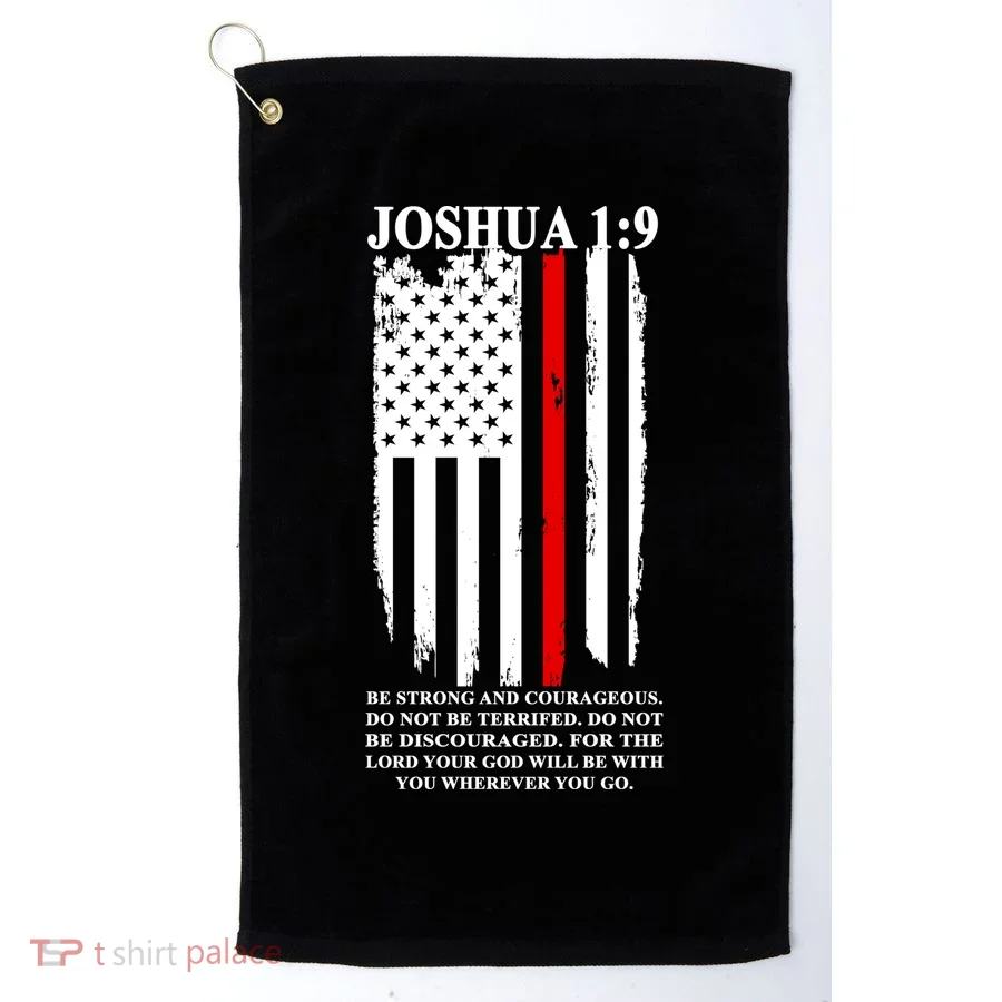 Christian Red Thin Line Golf Towel