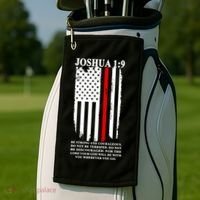 Christian Red Thin Line Golf Towel thumb 2