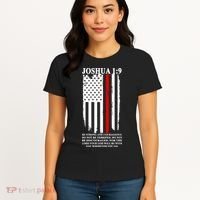 Christian Red Thin Line Women's T-Shirt thumb 4