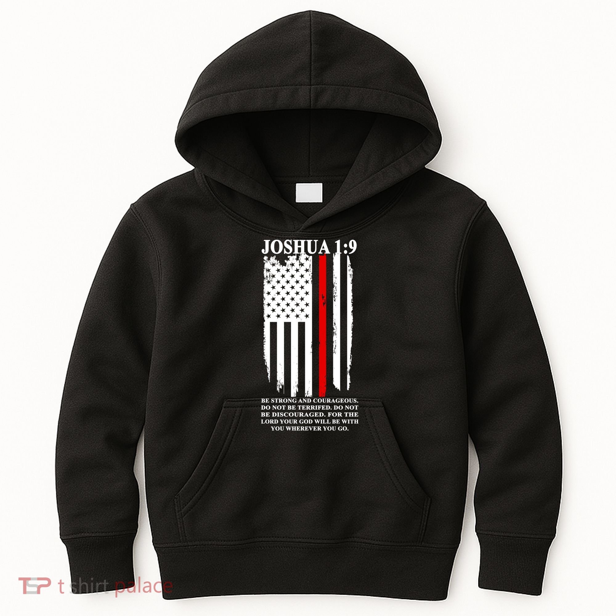 Christian Red Thin Line Kids Hoodie