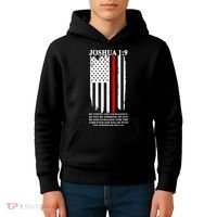 Christian Red Thin Line Kids Hoodie thumb 4