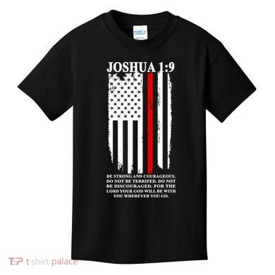 Christian Red Thin Line Kids T-Shirt
