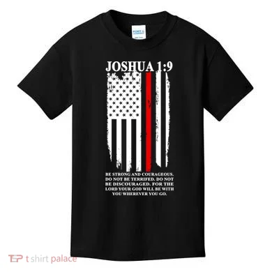 Christian Red Thin Line Kids T-Shirt