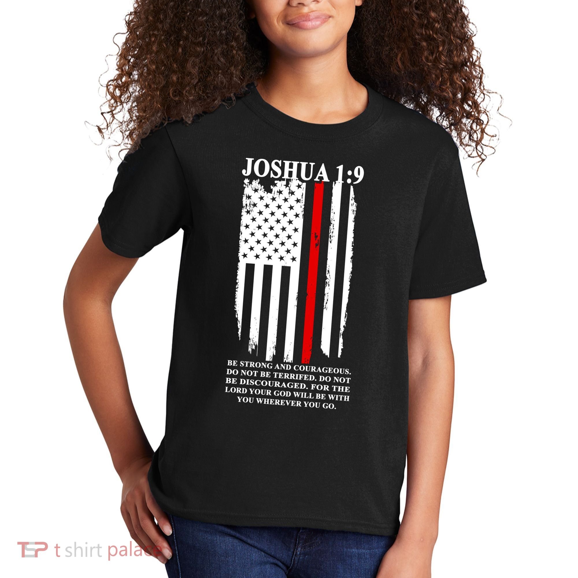 Christian Red Thin Line Kids T-Shirt