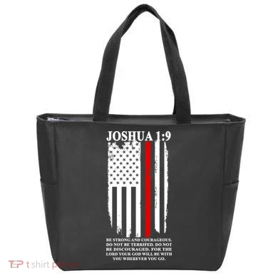 Christian Red Thin Line Tote Bag