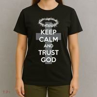 Christian Slogan: Keep Calm and Trust God  T-Shirt thumb 4