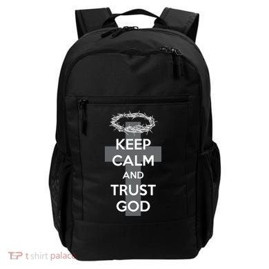 Christian Slogan: Keep Calm and Trust God  Backpack