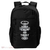 Christian Slogan: Keep Calm and Trust God  Backpack thumb 0