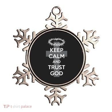 Christian Slogan: Keep Calm and Trust God  Ornament