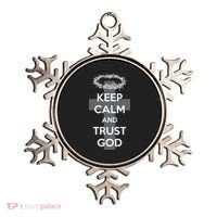 Christian Slogan: Keep Calm and Trust God  Ornament thumb 0