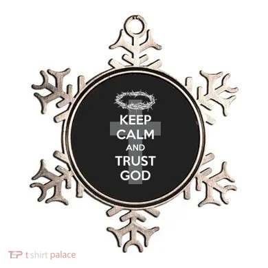 Christian Slogan: Keep Calm and Trust God  Ornament