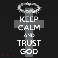 Christian Slogan: Keep Calm and Trust God  Ornament thumb 1