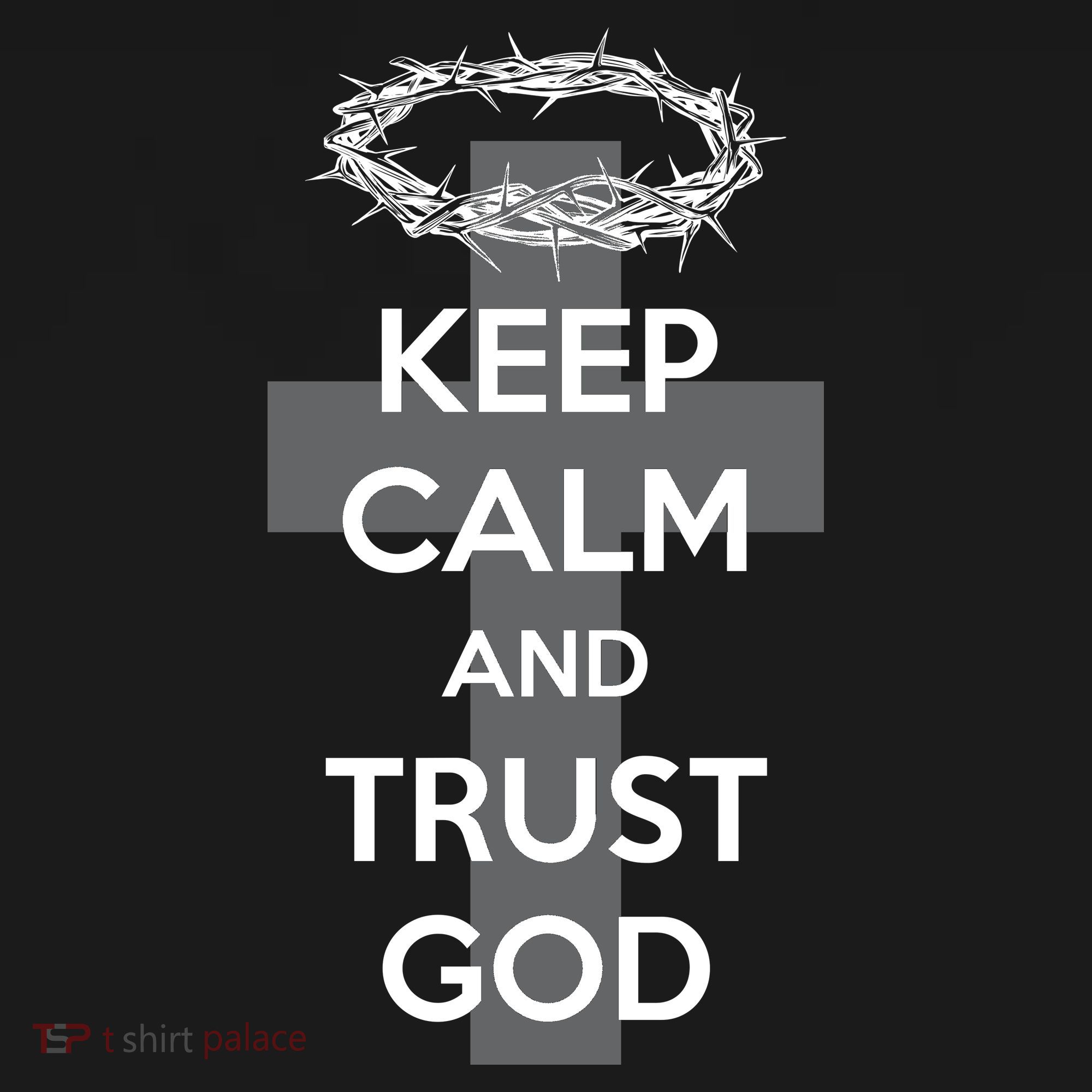 Christian Slogan: Keep Calm and Trust God  Ornament