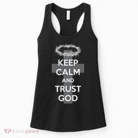 Christian Slogan: Keep Calm and Trust God  Women's Tank Top thumb 0