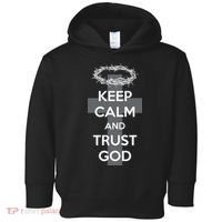 Christian Slogan: Keep Calm and Trust God  Toddler Hoodie thumb 0