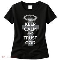 Christian Slogan: Keep Calm and Trust God  Women's T-Shirt thumb 0