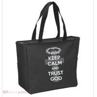Christian Slogan: Keep Calm and Trust God  Tote Bag thumb 2