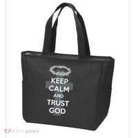 Christian Slogan: Keep Calm and Trust God  Tote Bag thumb 3