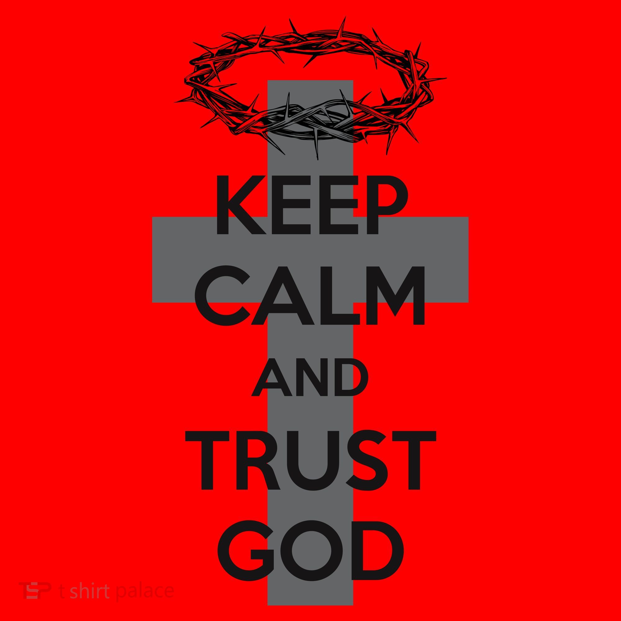 Christian Slogan: Keep Calm and Trust God  Santa Hat
