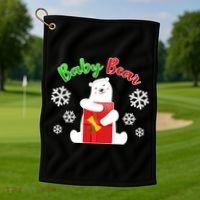 Christmas Baby Bear Golf Towel thumb 1