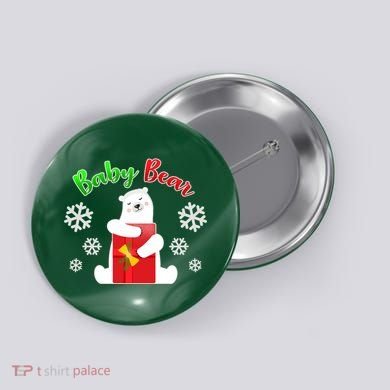 Christmas Baby Bear Button