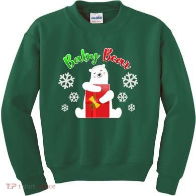 Christmas Baby Bear Kids Sweatshirt