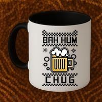 Christmas Bah Hum Chug Ugly Sweater Design Coffee Mug thumb 2