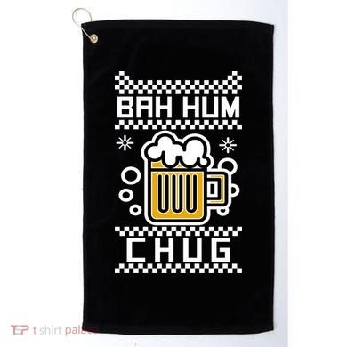 Christmas Bah Hum Chug Ugly Sweater Design Golf Towel