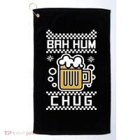 Christmas Bah Hum Chug Ugly Sweater Design Golf Towel thumb 0