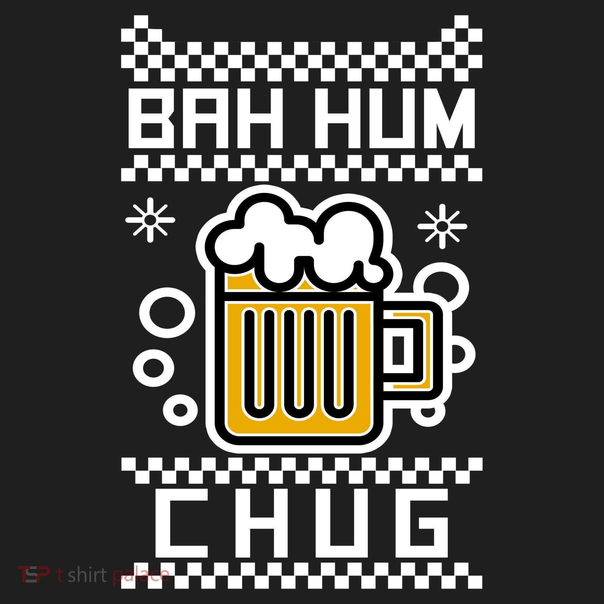 Christmas Bah Hum Chug Ugly Sweater Design Golf Towel