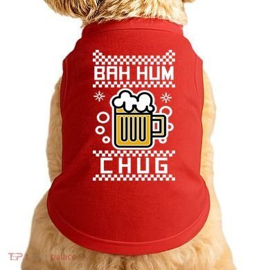Christmas Bah Hum Chug Ugly Sweater Design Doggie Tank
