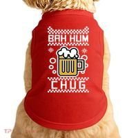 Christmas Bah Hum Chug Ugly Sweater Design Doggie Tank thumb 0
