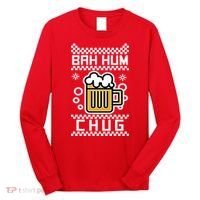 Christmas Bah Hum Chug Ugly Sweater Design Long Sleeve Shirt thumb 0