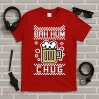 Christmas Bah Hum Chug Ugly Sweater Design T-Shirt thumb 5