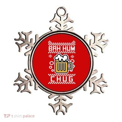 Christmas Bah Hum Chug Ugly Sweater Design Ornament