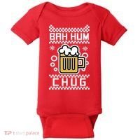 Christmas Bah Hum Chug Ugly Sweater Design Baby Bodysuit thumb 0