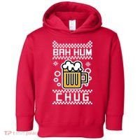 Christmas Bah Hum Chug Ugly Sweater Design Toddler Hoodie thumb 0