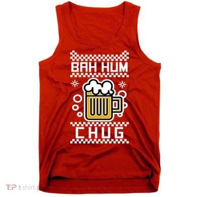 Christmas Bah Hum Chug Ugly Sweater Design Tank Top