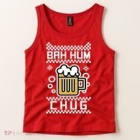 Christmas Bah Hum Chug Ugly Sweater Design Tank Top thumb 2