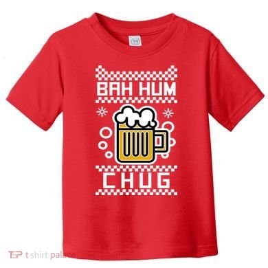 Christmas Bah Hum Chug Ugly Sweater Design Toddler T-Shirt