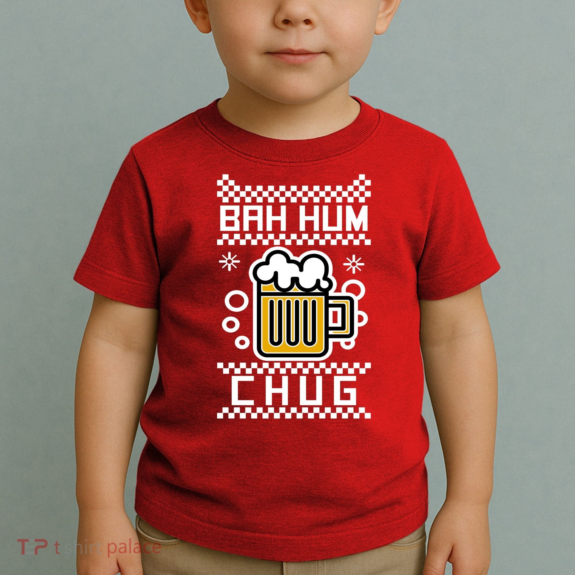 Christmas Bah Hum Chug Ugly Sweater Design Toddler T-Shirt