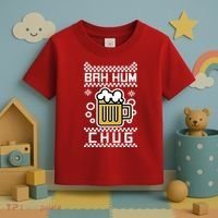 Christmas Bah Hum Chug Ugly Sweater Design Toddler T-Shirt thumb 3
