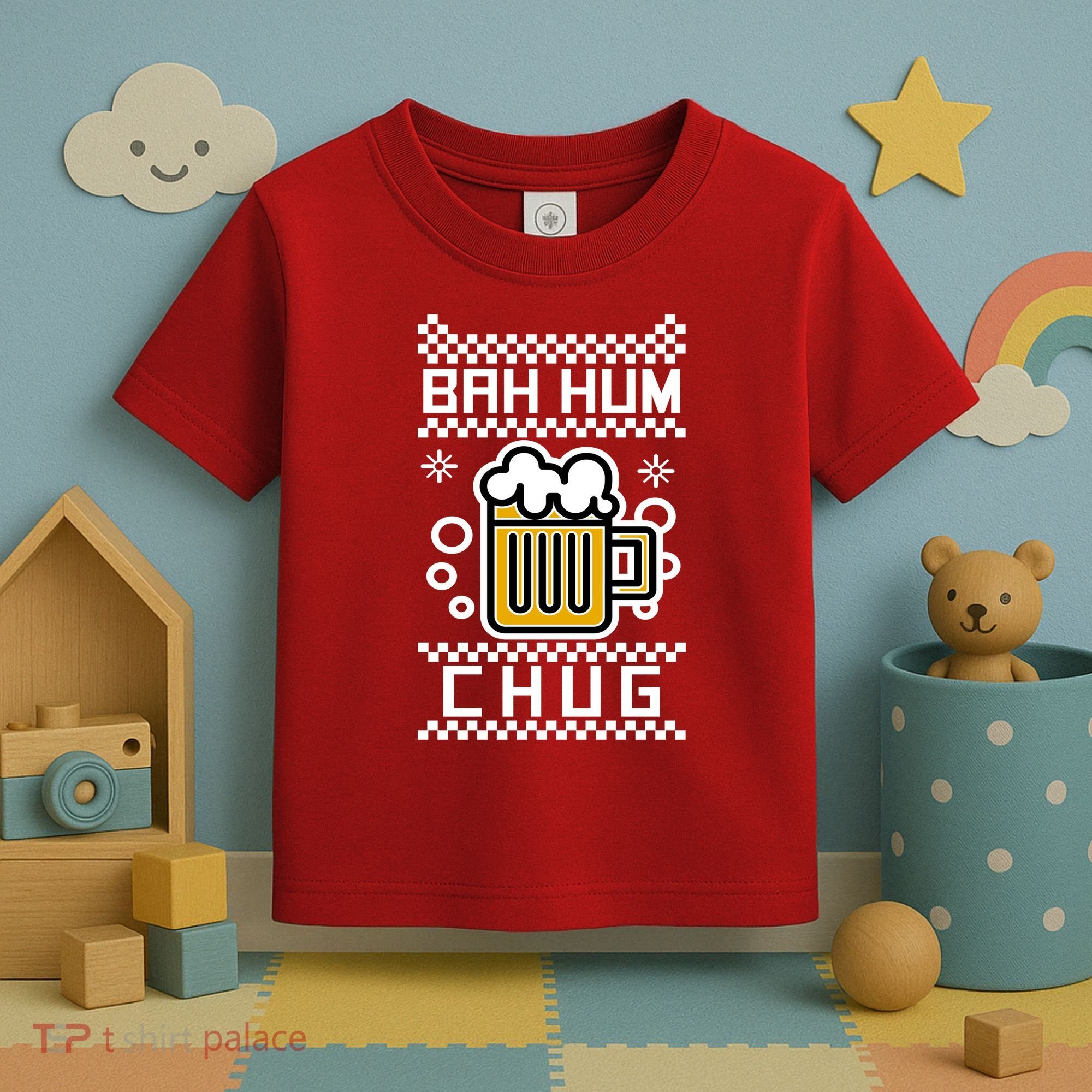 Christmas Bah Hum Chug Ugly Sweater Design Toddler T-Shirt