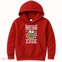 Christmas Bah Hum Chug Ugly Sweater Design Kids Hoodie thumb 0