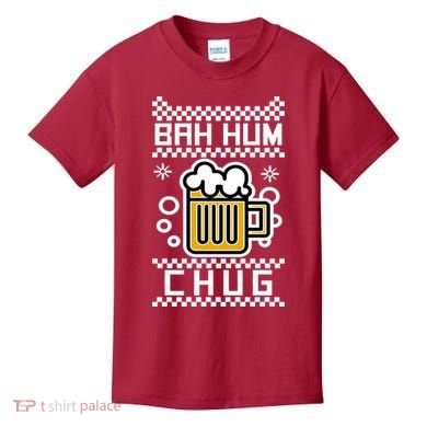Christmas Bah Hum Chug Ugly Sweater Design Kids T-Shirt
