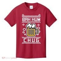 Christmas Bah Hum Chug Ugly Sweater Design Kids T-Shirt thumb 0
