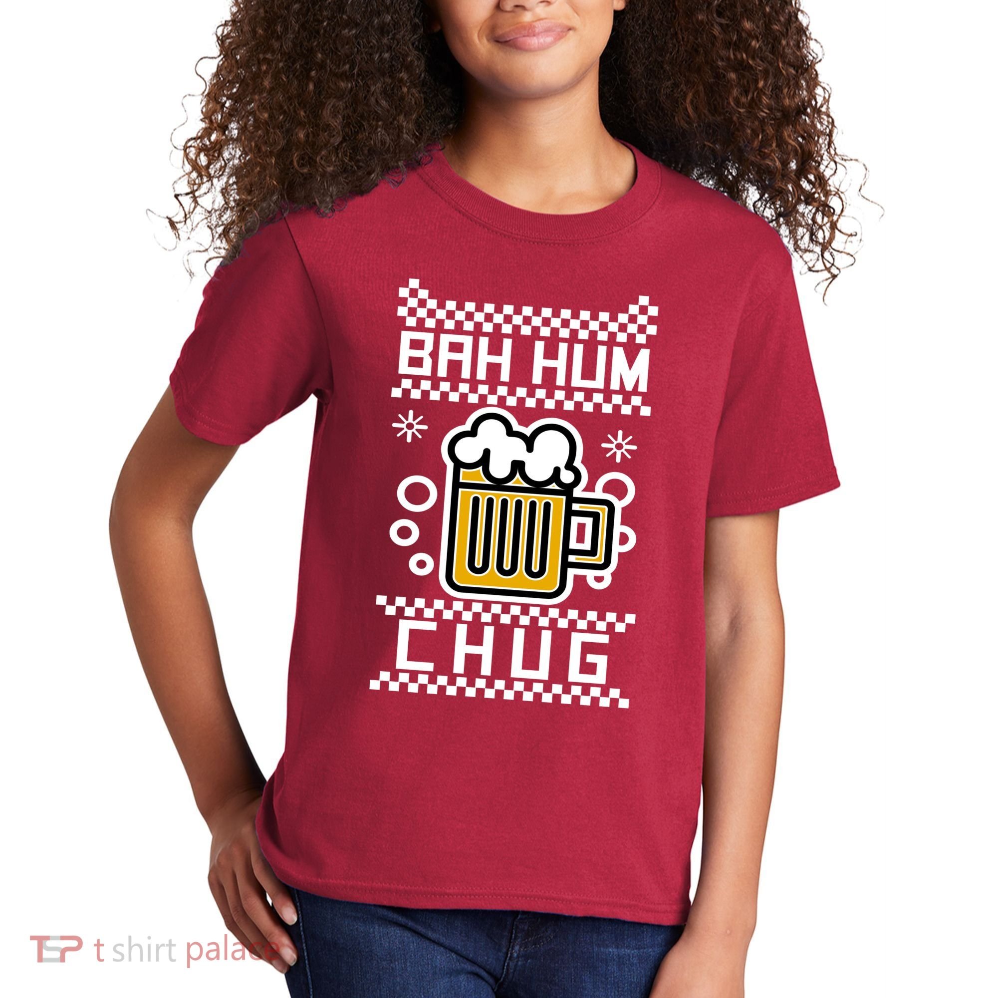 Christmas Bah Hum Chug Ugly Sweater Design Kids T-Shirt