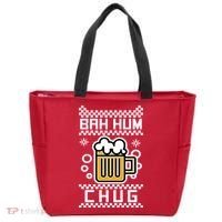 Christmas Bah Hum Chug Ugly Sweater Design Tote Bag thumb 0