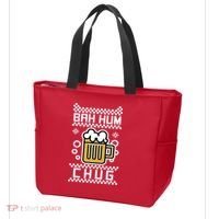 Christmas Bah Hum Chug Ugly Sweater Design Tote Bag thumb 3