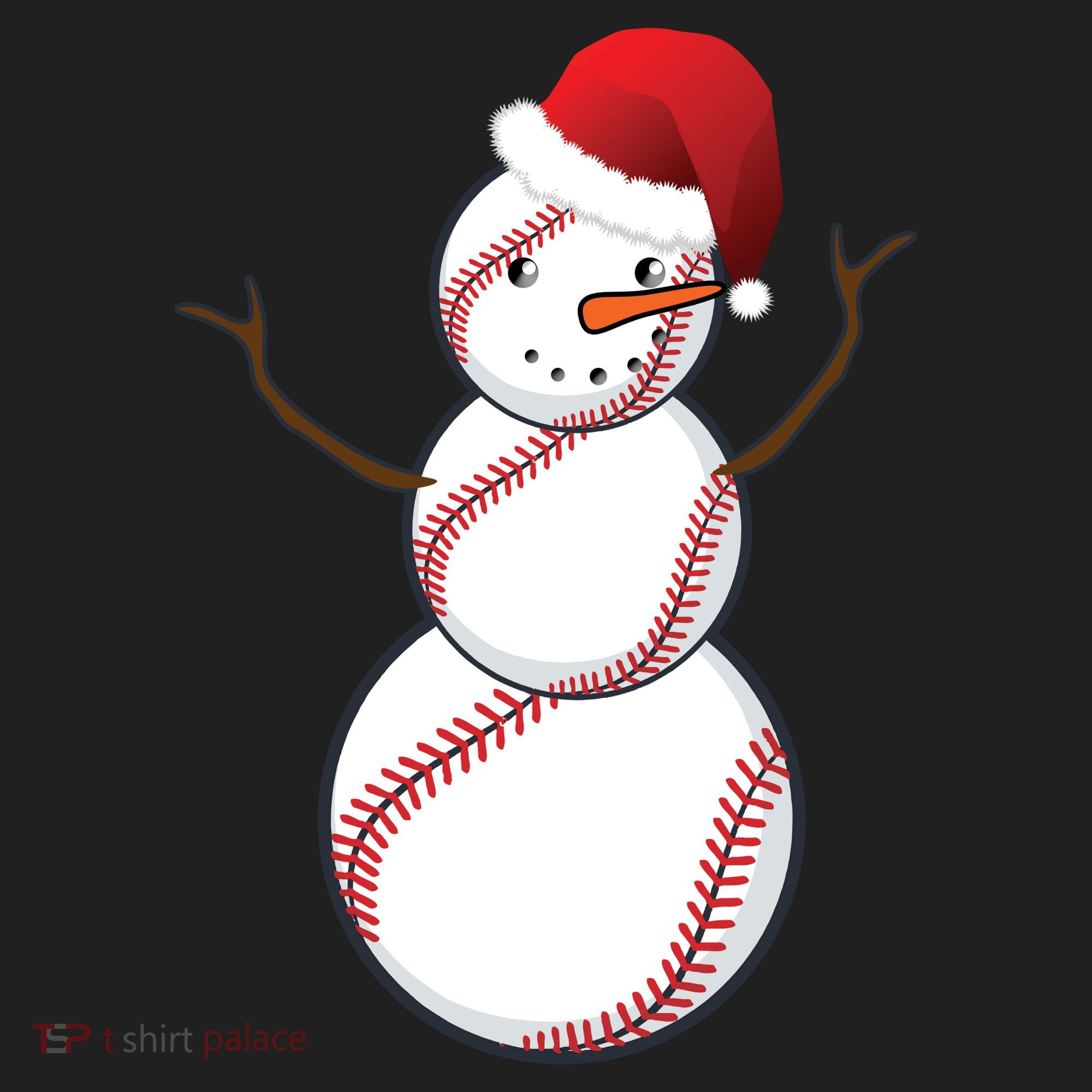 Christmas Baseball Snowman Women's Sweatshirt